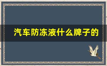 汽车防冻液什么牌子的好