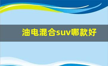 油电混合suv哪款好