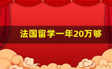 法国留学一年20万够吗