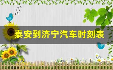 泰安到济宁汽车时刻表,泰安→宁阳大巴车