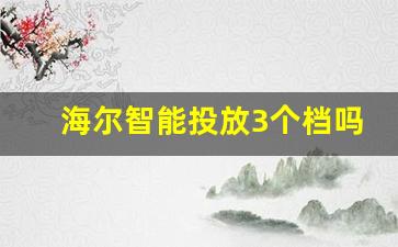 海尔智能投放3个档吗,海尔自动投放设置100还是70