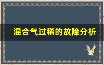 混合气过稀的故障分析