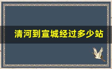 清河到宣城经过多少站1109,宣城至芜湖火车时刻表