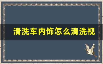 清洗车内饰怎么清洗视频,汽车内饰清洗方法及流程