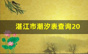 湛江市潮汐表查询2021