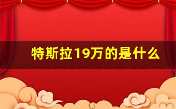 特斯拉19万的是什么车型,特斯拉3和y的区别