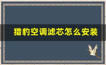 猎豹空调滤芯怎么安装,汽车空调滤芯没电打不开怎么办