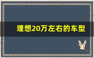 理想20万左右的车型