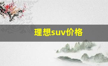 理想suv价格