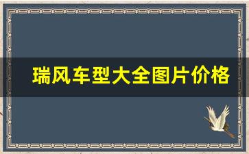 瑞风车型大全图片价格,江淮系列车型大全