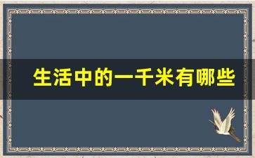 生活中的一千米有哪些例子