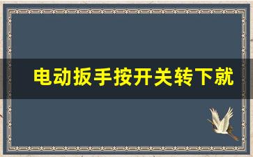 电动扳手按开关转下就停,电动扳手开关维修