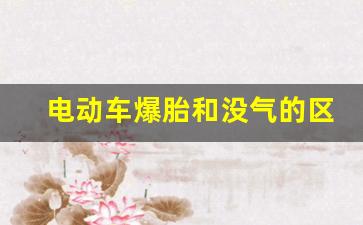 电动车爆胎和没气的区别,电动车爆胎换还是补