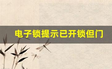 电子锁提示已开锁但门打不开,指纹锁从家里反锁外面打得开吗