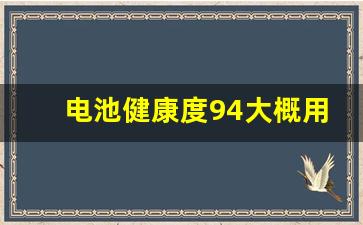 电池健康度94大概用了多久