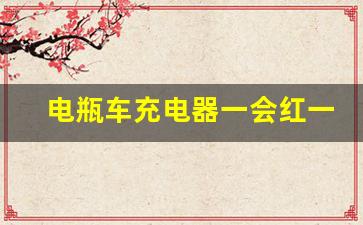 电瓶车充电器一会红一会绿啥情况