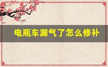 电瓶车漏气了怎么修补,电动车轮胎胶条处漏气怎么办