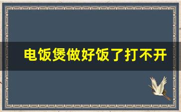 电饭煲做好饭了打不开,电饭煲盖弹不起来