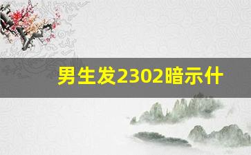 男生发2302暗示什么意思,198爱情暗示什么意思