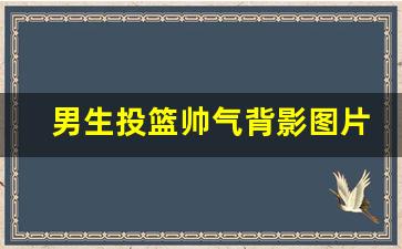 男生投篮帅气背影图片