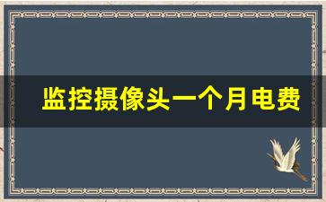 监控摄像头一个月电费多少钱