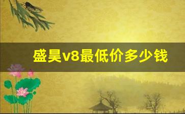 盛昊v8最低价多少钱