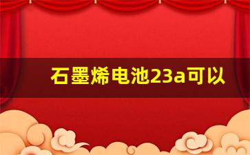 石墨烯电池23a可以用20a充电器吗