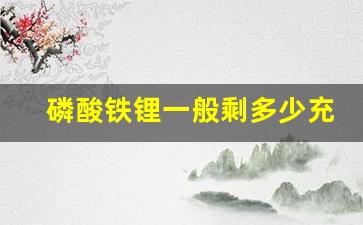 磷酸铁锂一般剩多少充电,磷酸铁锂电池电压容量对照表