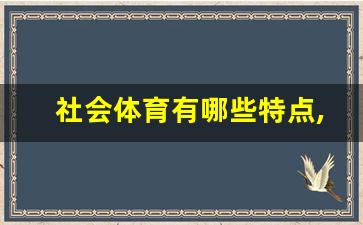 社会体育有哪些特点,社会体育的概念和特征