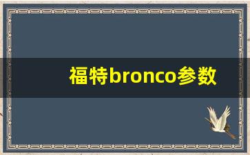 福特bronco参数配置长宽高,福特bronco国内上市时间价格