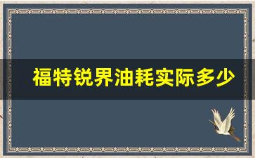 福特锐界油耗实际多少,锐界l混动电池寿命多久