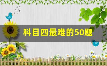 科目四最难的50题