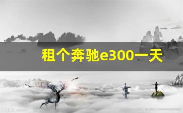 租个奔驰e300一天大概多少钱,神州租车2023价目表