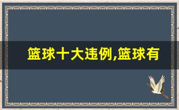 篮球十大违例,篮球有哪些违例