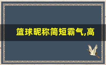 篮球昵称简短霸气,高级感ID篮球