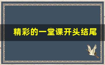 精彩的一堂课开头结尾