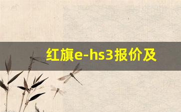 红旗e-hs3报价及图片,红旗hs3多少钱一辆