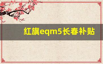 红旗eqm5长春补贴政策,红旗EQM5值不值得买