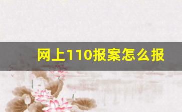 网上110报案怎么报,跨省打110怎么打