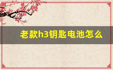 老款h3钥匙电池怎么换,更换汽车钥匙电池的方法