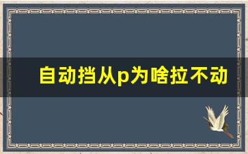 自动挡从p为啥拉不动