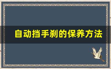 自动挡手刹的保养方法