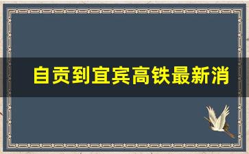 自贡到宜宾高铁最新消息,成自宜高铁票价多少