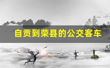 自贡到荣县的公交客车班次,荣县公交车最新路线图