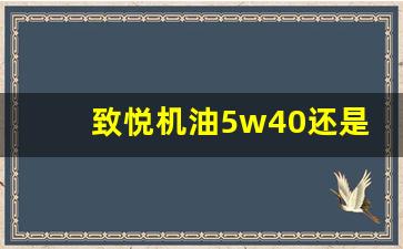 致悦机油5w40还是5w30,5w30和5w40机油的区别