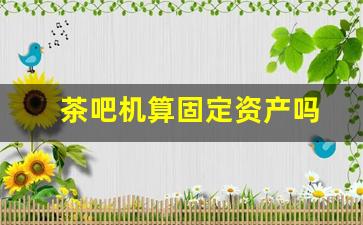 茶吧机算固定资产吗