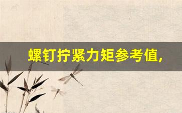 螺钉拧紧力矩参考值,12.9级螺丝拧紧扭力国家标准