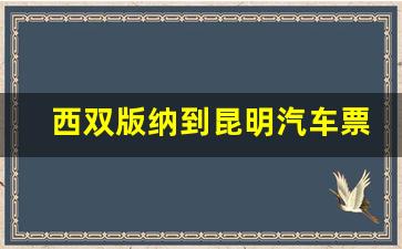 西双版纳到昆明汽车票