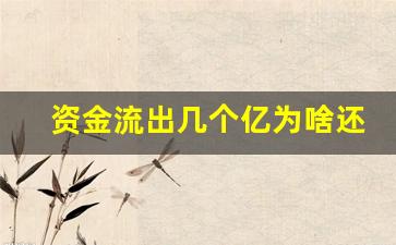 资金流出几个亿为啥还能涨停,资金流入1个亿明天会涨:吗