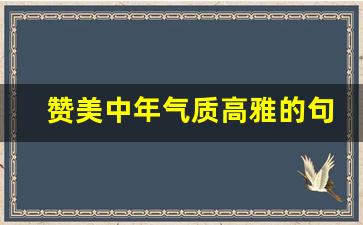 赞美中年气质高雅的句子